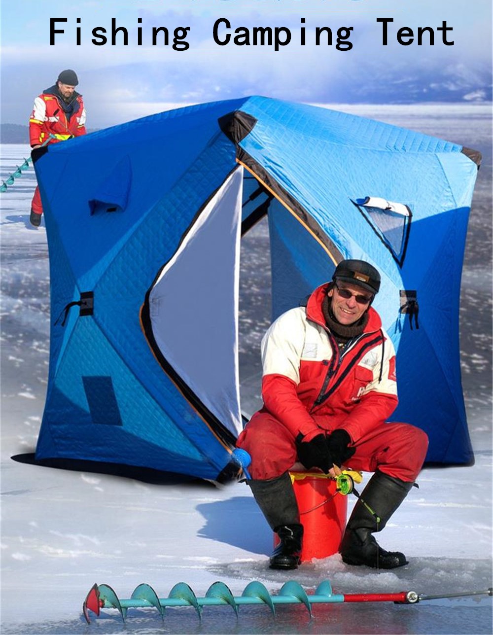 Goat Winter Ice Fishing Snowproof & Windproof Warm House Tents Thickened Portable Automatic Camping Shelter